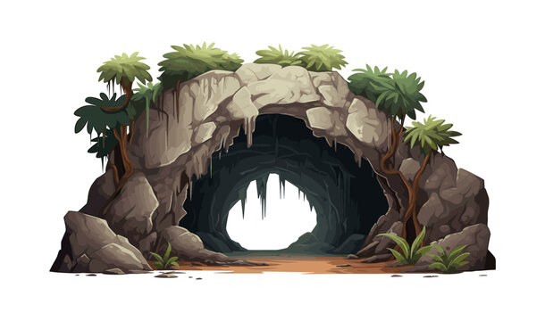 cave isolated vector style on isolated background illustration