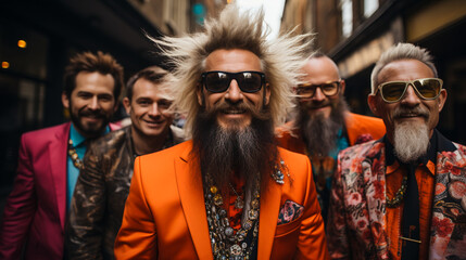 Whimsical Beard Brigade.  Quirky Whisker Warriors