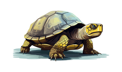 Obraz premium Turtle isolated vector style on isolated background illustration
