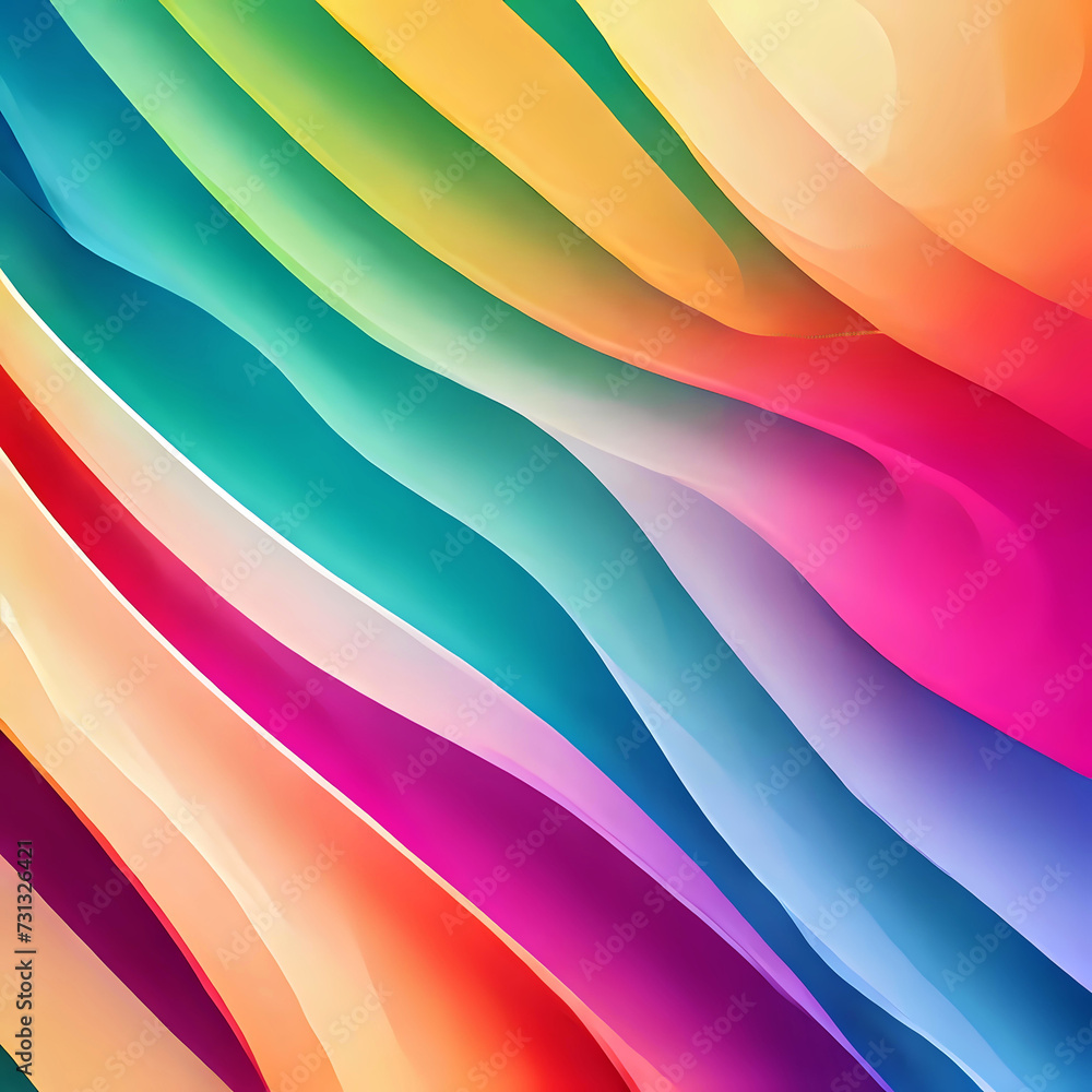 Poster vibrant abstract wave background sweeping multicolored abstract background with smooth wave patterns