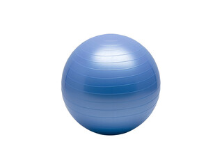 A blue exercise ball on a transparent background, perfect for fitness routines.