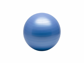 A blue exercise ball on a transparent background, perfect for fitness routines.
