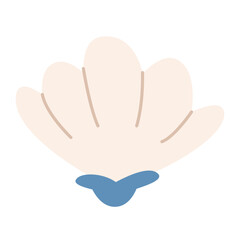 Adorable white spring flower , summer Background. Botanical illustration flat style. Isolated on white for greeting cards, Easter,thanksgiving. Kids design, for fabric, wrapping, textile, wallpaper