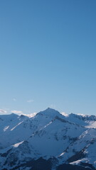 snow covered mountains