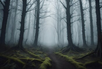 fog in the woods