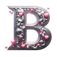 Isolated 3D Letter on a Clear PNG Canvas Generative AI 
