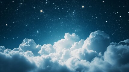 Obraz na płótnie Canvas Celestial dreamscape mesmerizing stars, cosmic clouds, swirling galaxies in harmonious motion.