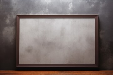 blank frame in Brown backdrop with Brown wall, in the style of dark gray 