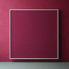 blank frame in Burgundy backdrop with Burgundy wall, in the style of dark gray