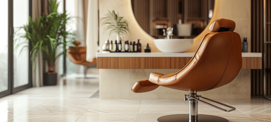 Luxury barbershop interior