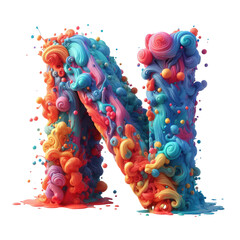  Isolated 3D Letter on a Clear PNG Canvas Generative AI 