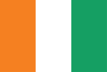The flag of Ivory Coast - obrazy, fototapety, plakaty