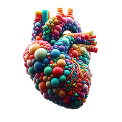 Eternal Love Essence: PNG-Ready Isolation of Heart: Generative IA