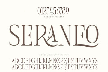 elegant font  alphabet set - obrazy, fototapety, plakaty