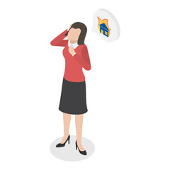 3D Isometric Flat  Illustration of OCD. Item 4