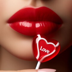 lips with heart