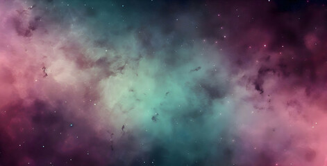 Fototapeta premium Illustration in watercolor of galaxy background. Vector space. Starry, colorful background of space