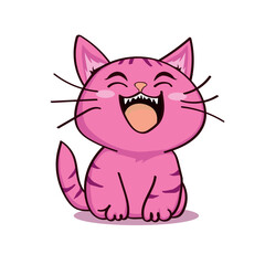 Cute cat vector illustration character image