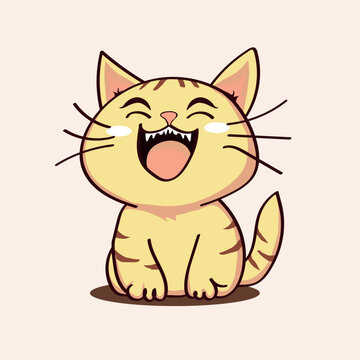 Cute cat vector illustration character image