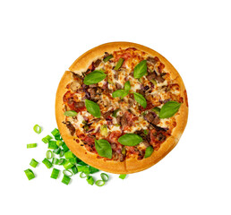Traditional Italian Supreme Pizza with Meat Mix