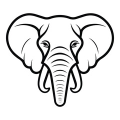 Elephant Flat Icon Isolated On White Background