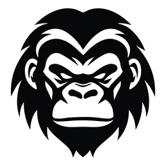 Gorilla Flat Icon Isolated On White Background