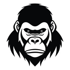 Gorilla Flat Icon Isolated On White Background