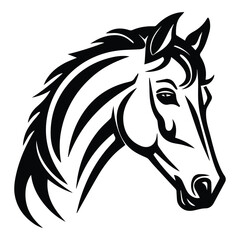 Horse Flat Icon Isolated On White Background