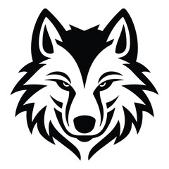 Wolf Flat Icon Isolated On White Background