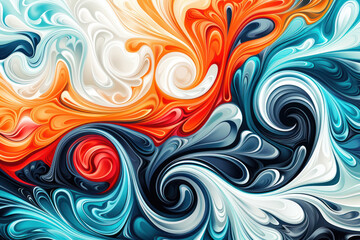 Fototapeta premium Abstract backgrounds: swirls and waves of color. Waves and curls