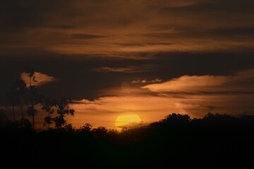 sunset in the mountains