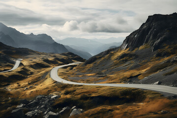 Alpine Road, road iin the mountains, mountain alpine road