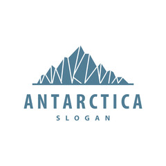 Antarctic Cold Mountain Iceberg Logo Design, Simple Vector Template Symbol Illustration