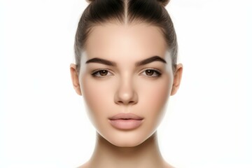 Obraz premium Skin care. Woman with beauty face and healthy facial skin portrait. 