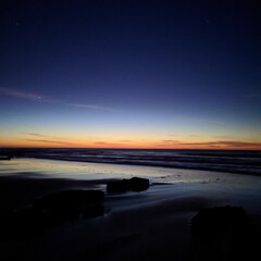 Fototapeta premium Moonlight in the beach landscape - Sunset wallpaper