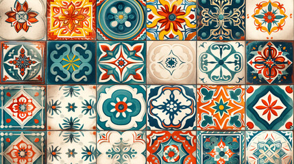 Beautiful and vibrant hand-painted ceramic tile pattern inspired by the Mediterranean. Intricate designs bring a touch of luxury and elegance to any space. Perfect for adding a pop of color