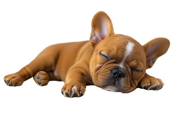 French bulldog puppy sleeping - obrazy, fototapety, plakaty