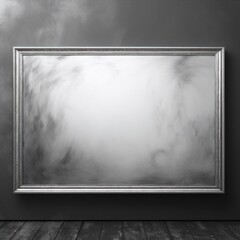 blank frame in Silver backdrop with Silver wall