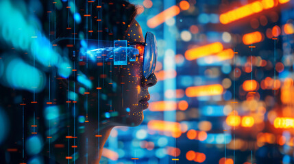 Fototapeta premium Digital Strategy in Action: Navigating the Future of Business with Innovation and Technology