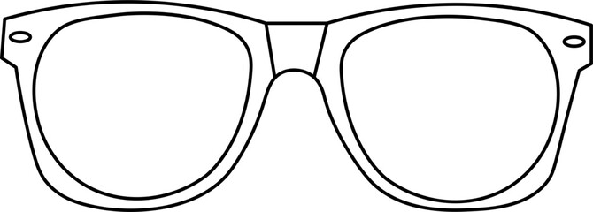 Sunglasses Outline Illustration Vector - obrazy, fototapety, plakaty