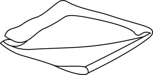 Lens Cloth Outline Illustration Vector