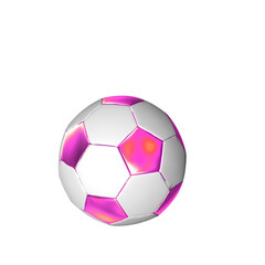 Symbol made from purple soccer balls