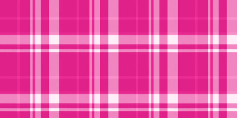 Seamless hot pink trendy gingham plaid barbiecore aesthetic fashion backdrop. Bold fun feminine flirtatious fuchsia tartan checker stripes textile pattern. Girly colorful background wallpaper texture.