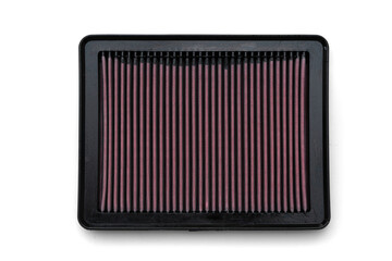 Premium car air filter ensuring optimal engine performance and efficiency, with superior airflow and filtration technology isolated with transparent shadow