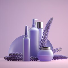 Lavender Beauty Products Display