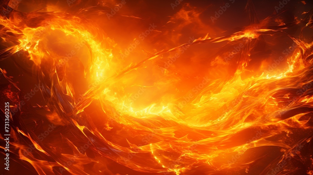 Poster mesmerizing vortex of swirling magma and electrifying energy with fiery illumination.