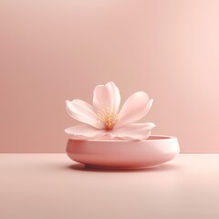 Fototapeta na wymiar Serene Lotus Flower Illustration