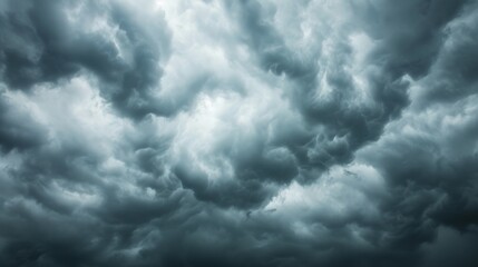 Storm clouds on grey sky