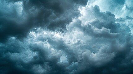 Storm clouds on grey sky