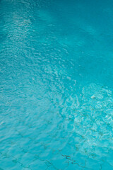 Light blue pool water